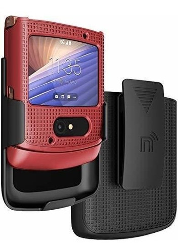  Funda Motorola Razr 5g Flip Rojo Rigida Delgada Estuche 