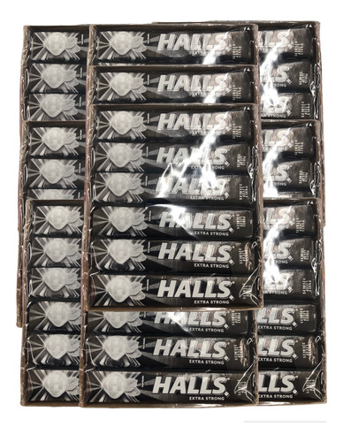 Pastillas Negras Extra Strong 120pz 9 Caramelos C/u Halls