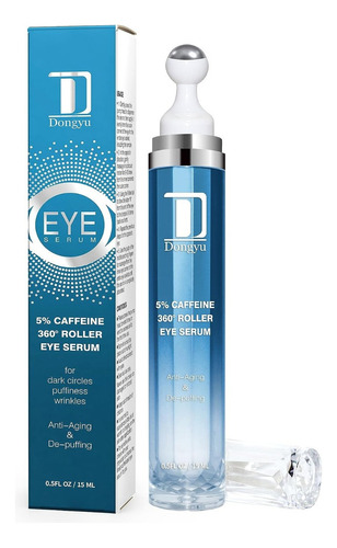 Dongyu Suero Para Ojos 5% Cafeína Rodillo Ocular Masaje 360° Tipo de piel Todo tipo de piel