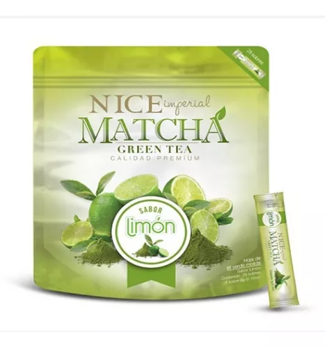 Té Verde Matcha Nice Imperial Sabor Limón 28 Sobres 3 Gs C/u