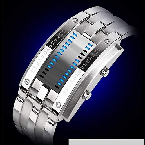 Reloj Led Binario Modelo E-men Moda Estilo Robot