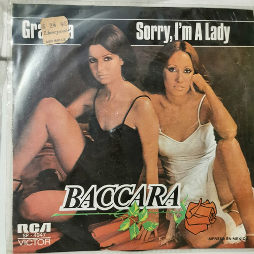 Disco 45 Rpm Baccara-sorry Im A Lady, Granada,rca