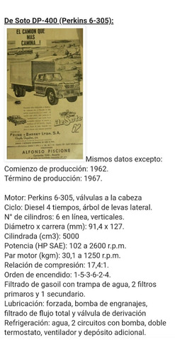 Imagen 11 de 16 de Desoto/dodge/chrysler Dp 400 Diesel Perkins 6 De Fábrica