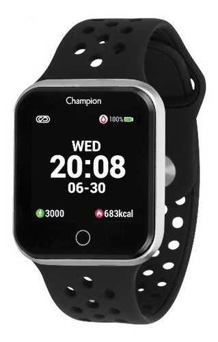 Relógio Champion Smartwatch Bluetooth 4.0 Preto Puls. Preta