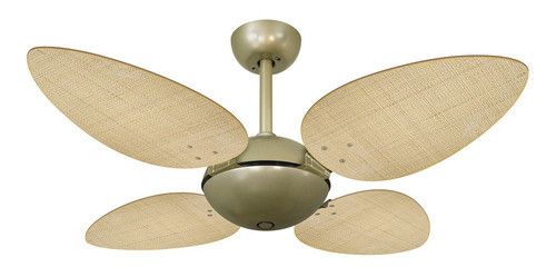 Ventilador Teto Volare Ouro Velho Pétalo Natural Palmae 110v Diâmetro 105 Cm Frequência 127v Material Das Pás Mdf Quantidade De Pás 4 127v