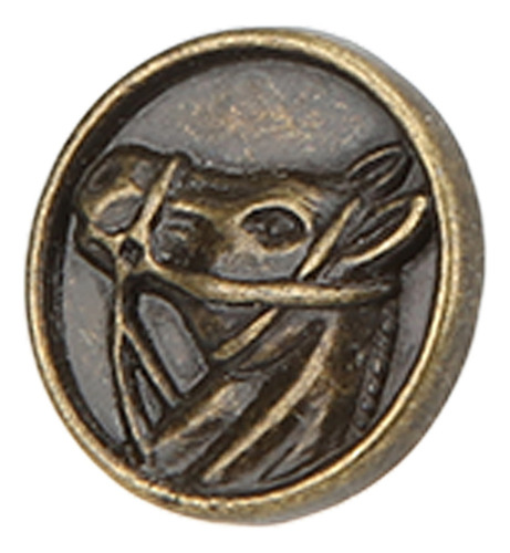 Wj Diy Botões Bronze Antigo Redondo Cabeça De Cavalo Gravura
