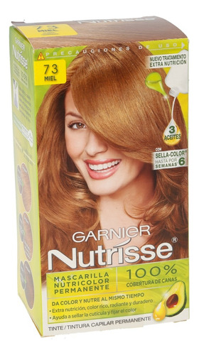 2 Pzs Garnier Tinte Permanente Dama Nutrisse 73 Miel