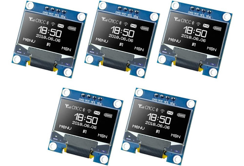 5 Unidades De Módulo De Pantalla Oled I2c Iic De 0,96 Pulgad