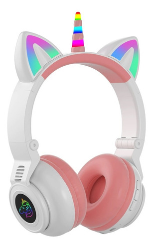 Auriculares Bluetooth Rgb Led Modelo Unicornio