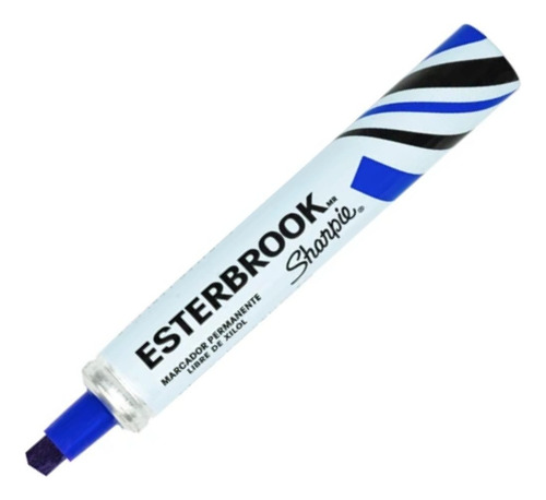12 Marcadores Permanentes Esterbrook Sharpie Punta Cincel
