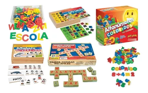 Jogo Educativo Alfabeto Divertido 60 Peças - JOTTPLAY