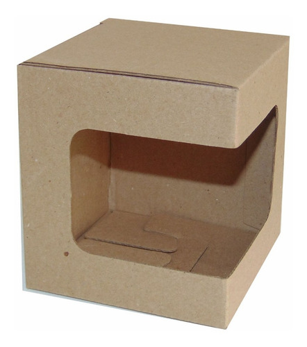 100 Cajas Carton Envios Taza Con Ventana 11x10x10cms Caja