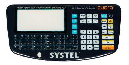 Imagen 1 de 5 de Mascara Panel Teclado Balanza Systel Cuora Service Delta
