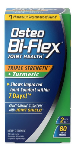 Osteo Bi-flex Triple Strength con cúrcuma (azafrán) 80 cápsulas