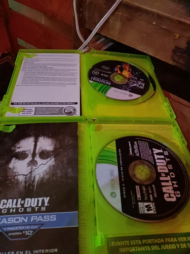 Call Of Duty Ghosts Y Batelfield 3 Para Xbox 360