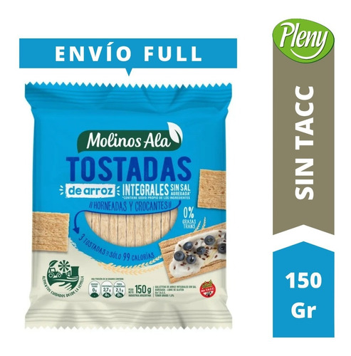 Tostadas De Arroz Sin Sal Molinos Ala X 150 G - Sin Tacc