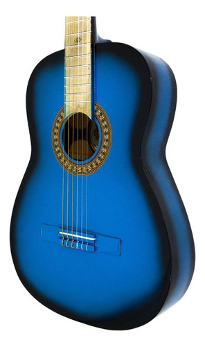 Guitarra Acústica Clásica Cuerdas De Nylon Cl1-azul Color Azul Orientación De La Mano Derecha