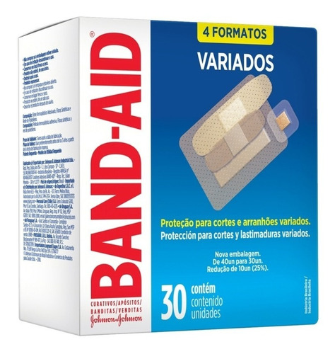 Band Aid Apositos Variados X 30 Unidades 4 Formatos