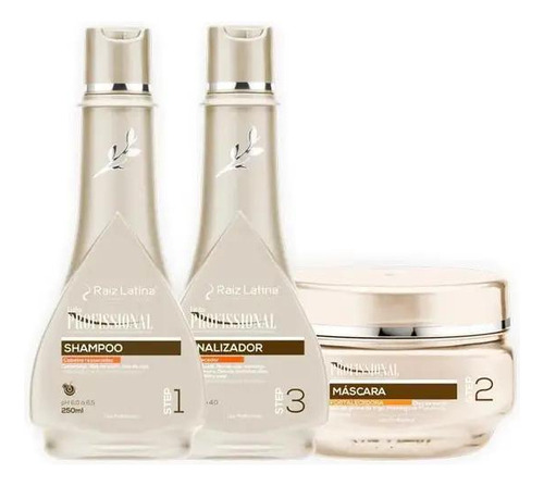 Raiz Latina Kit Shampoo Mascara E Leave-in Fortalecedor