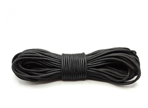 Paracord 425 Mini Cord 3mm 30 Metros Preto