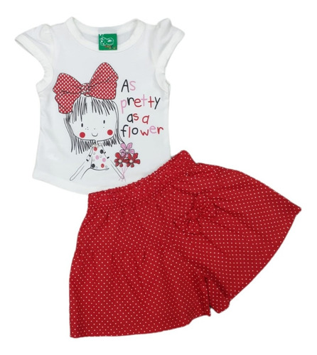 Conjunto Niña 2 Piezas Blusa Short Miky 9006