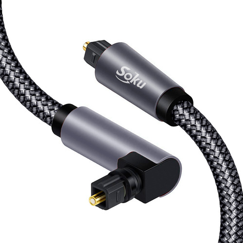 Soku Cable Audio Fibra Óptica Estéreo Digital 5.1 Codo Pro