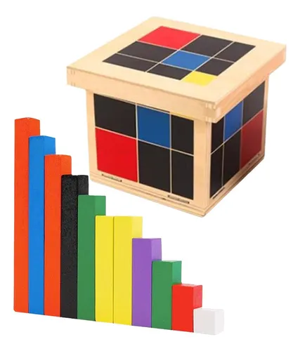 Juego De Construcción De Madera Para Niños, Cubo Trinomio