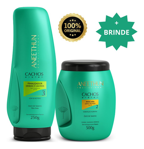 Finalizador + Máscara Linha Cachos System Aneethun + Brinde