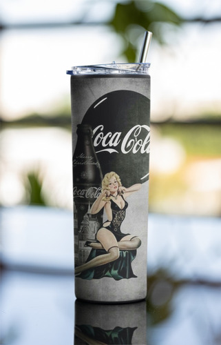 [ Termo Cafe. Skinny Tumbler 20 Oz.] Coca Cola Retro