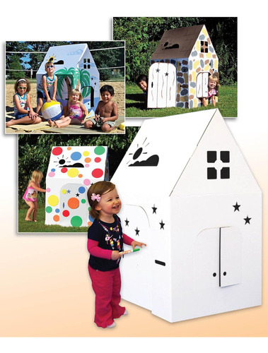 Casita De Juegos De Easy Playhouse, Blanco