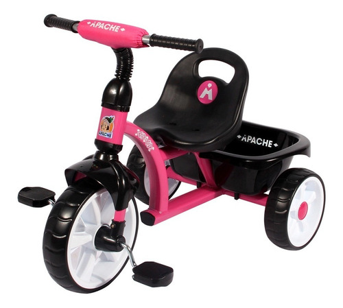 Triciclo Apache Trixie Rosa Asiento Cómodo Y Cajuela Color Rosa chicle