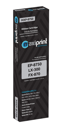 Cinta Epson Lx300 Genérica Maxiprint 8750 870 880 Fx80 85 86