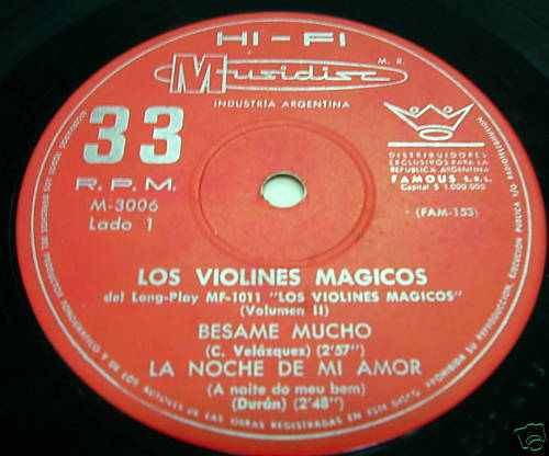 Los Violines Magicos Besame Mucho Vinilo Simple Argentino