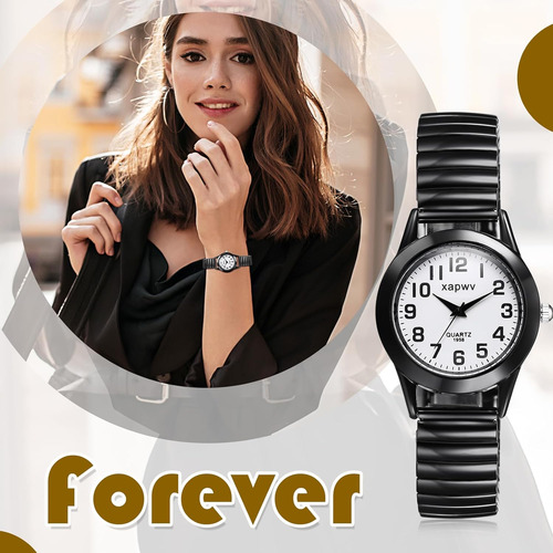 Reloj De Pulsera Avaner Con Banda Elastica Para Pareja, N...