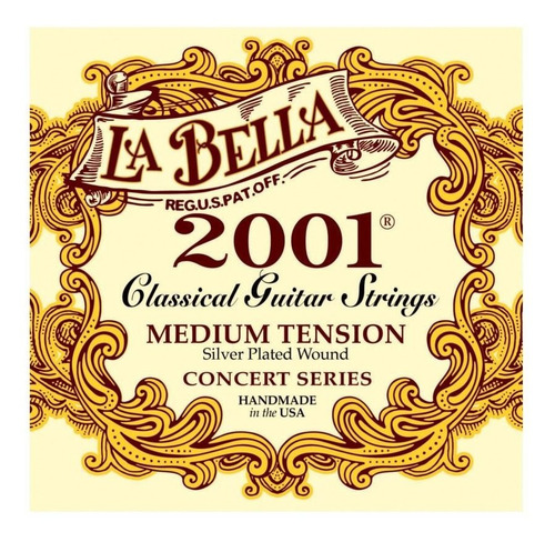 Imagen 1 de 4 de Encordado Guitarra Clasica La Bella 2001 Medium Tension