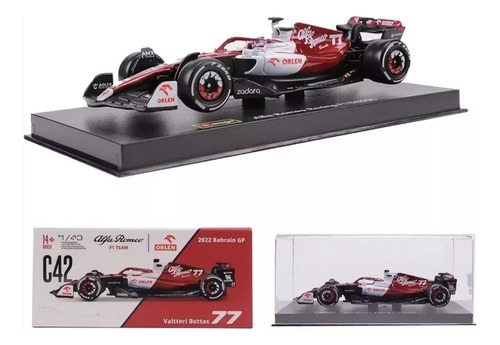 Alfa Romeo F1-c42 #77 Valtteri Botta Fórmula Uno 2022 1:43