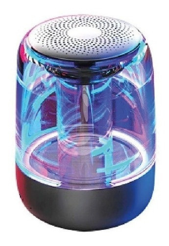 Parlante Portatil Micro Cristal Luces Led Color Bluetooth