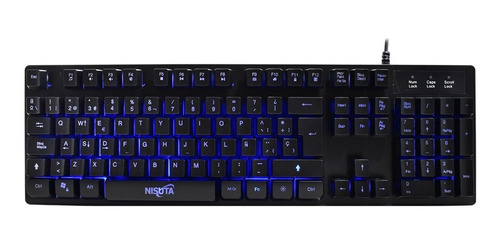Imagen 4 de 7 de Teclado Gamer Pc Retroiluminado Semi Mecanico Nisuta Luz