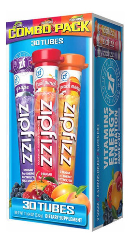 Zipfizz Mezcla De Bebidas Energéticas Para Hidratación 30 Pz