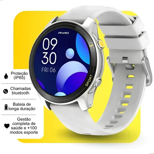 Smartwatch Awei H36 Com Pulseira Cinza, ...