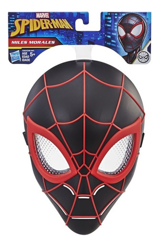 Máscara clásica de Avengers Miles Morales, Hasbro E3662, color rojo-negro, Spider-Man