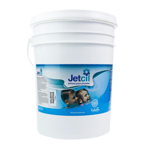Imagen 1 de 3 de Pintura Piscinas Jetcil Base Acuosa Celeste Por 20 Lts