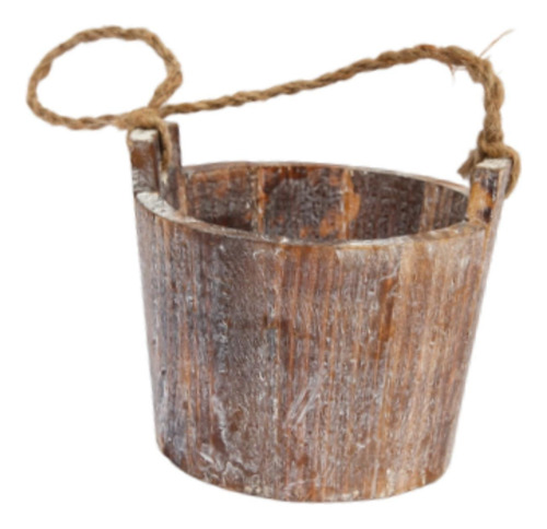 Maceta De Madera, Diseño Vintage, Redonda, Tipo Barril,
