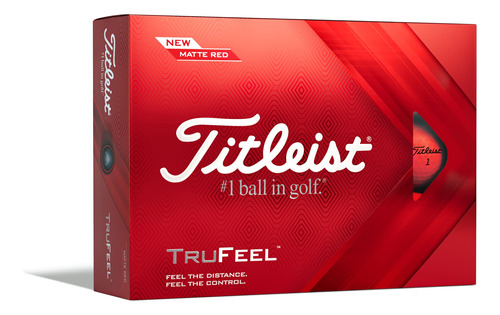 Titleist Trufeel - Pelotas De Golf, Color Rojo Mate (una Doc