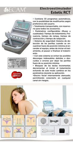 Imagen 10 de 10 de Electroestimulador Ecam Estetic Rct Ondas Rusas Envio Gratis