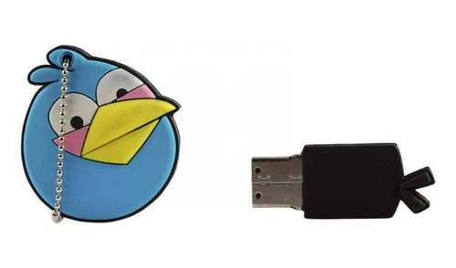 Pendrive Angry Bird Azul Plano 32gb Usb 3.0