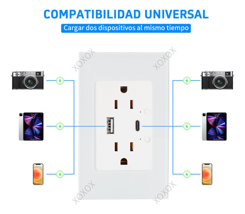 Tomada De Parede Wifi Inteligente Com Carregador Tipo Cy