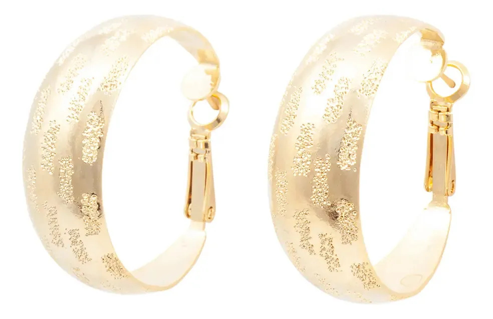 Brinco Argola Metal Bc1701 Cor Del Brinco Dourado