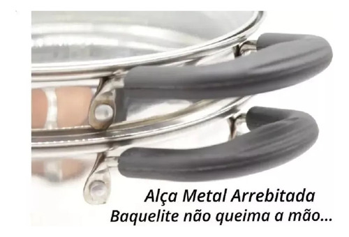 Cuenco para espaguetis Hercules de acero inoxidable, 4,4 litros, color plateado