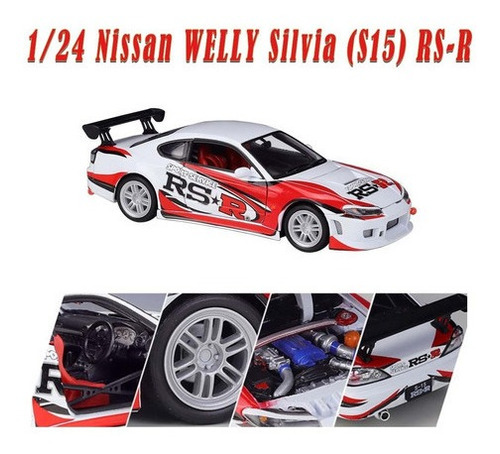 Nissan Welly 1:24 Silvia S15 A-miniatura De Metal Con Lu [u]